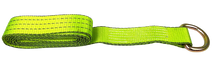 Load image into Gallery viewer, 2" x 10' Hi-VIZ Green TECNIC Webbing Lasso Straps with Wire D-Rings | Pack of 8