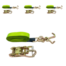 Load image into Gallery viewer, 2" x 12' Strap with RTJ Cluster Hooks with Swivel J Ratchets | Pack of 4