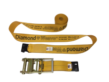 Load image into Gallery viewer, 4" x 30' DIAMOND WEAVE Ratchet Assembly with Flat Hook