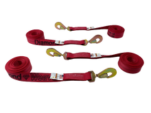 Load image into Gallery viewer, 8 Point Kit 14' DIAMOND WEAVE flatbed/rollback car tie-down w/twisted snap hook