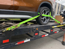 Load image into Gallery viewer, Blue Diamond Weave Side Mount Wheel Net w/ Dual Ratchets