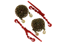 Load image into Gallery viewer, 5/16" X 10' G70 Chains (2) and Chain Binders - Load Binders (2)