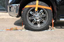 Load image into Gallery viewer, Orange Diamond Weave Fully Adjustable Tire Bonnet with E Track Swivel | Pack of 4