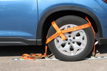 Load image into Gallery viewer, Orange Diamond Weave Fully Adjustable Tire Bonnet with E Track Swivel | Pack of 4