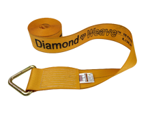 Load image into Gallery viewer, 4" x 30' Diamond Weave Winch Strap with D-Ring (Single)