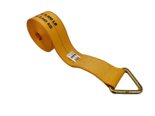 Load image into Gallery viewer, 4" x 30' Diamond Weave Winch Strap with D-Ring (Single)