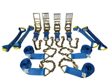 Load image into Gallery viewer, 3" 8 Point Kit Heavy Duty Strap Kit 14' for Rollback/Flatbed Chain End & Grab Hook