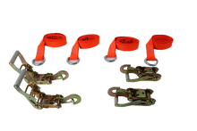 Load image into Gallery viewer, 2" x 8' Diamond Weave Lasso Wheel Lift Strap w/ Snap Hook Ratchets (4 pack)