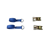 Load image into Gallery viewer, 2" x 8' Diamond Weave Lasso Strap w/ Finger Hook Ratchets (4 PACK)