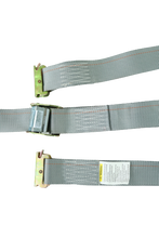 Load image into Gallery viewer, 2" x 16' Grey Interior Van Strap Cam Buckle Assembly with E-Track Fitting | Pack of 12