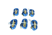 Load image into Gallery viewer, 2" x 20' Blue Interior Van Strap Ratchet Assembly | Pack of 6 | E-Track Fitting