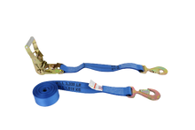 Load image into Gallery viewer, 2" x 13' Gas Cylinder Ratchet Strap Assembly w/ Flat Snap Hook BLDW