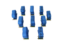 Load image into Gallery viewer, 2" x 20' Blue Interior Van Strap Cam Buckle Assembly with E-Track Fitting | Pack of 12