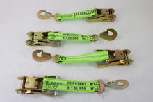 Load image into Gallery viewer, 2" Ratchet with Hi Viz Diamond Weave Webbing and Twisted Snap Hook | Pack of 4