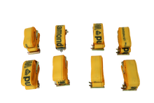 Load image into Gallery viewer, 2" x 12' Yellow Interior Van Strap Cam Buckle Assembly with E-Track Fitting | Pack of 8