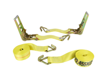 Load image into Gallery viewer, 2 Pack Professional Grade 3" x 30' Ratchet Straps with Wire Hook - 5400lb WLL