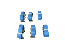 Load image into Gallery viewer, 2" x 20' Blue Interior Van Strap Ratchet Assembly | Pack of 6 | E-Track Fitting