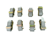Load image into Gallery viewer, 2" x 16' Grey Interior Van Strap Ratchet Assembly | Pack of 8 | E-Track Fitting