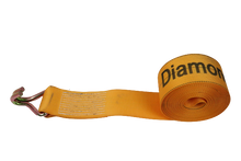 Load image into Gallery viewer, 4" x 30' Diamond Weave Winch Strap with Wire Hook (single)