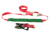 Load image into Gallery viewer, 2" x 11' DIAMOND WEAVE 3 POINT HD Ratchet Wheel Strap With 2' Low Profile Grip Sleeve (E-Track)