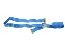 Load image into Gallery viewer, 2" x 20' Blue Interior Van Strap Cam Buckle Assembly with E-Track Fitting