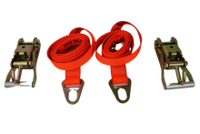 Load image into Gallery viewer, 2" x 8' Chevron Wheel Lift Key Hole Straps With Finger Hook Ratchet (2 pack)