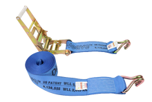 Load image into Gallery viewer, 4" x 30' DIAMOND WEAVE Ratchet Assembly with Wire Hook