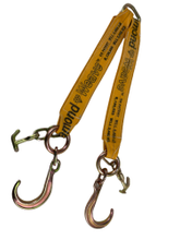 Load image into Gallery viewer, 4" x 30" V Strap Bridle Diamond Weave With 8" Forged J Hooks and TJ hooks