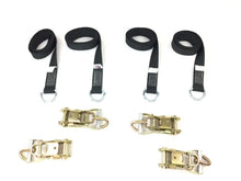 Load image into Gallery viewer, 2" x 8' Diamond Weave Lasso Wheel Lift Strap w/ Swivel J Ratchets (4 pack)