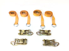 Load image into Gallery viewer, 2" x 8' Diamond Weave Lasso Wheel Lift Strap w/ Swivel J Ratchets (4 pack)