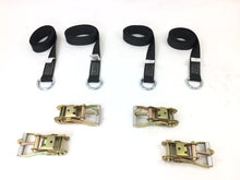 Load image into Gallery viewer, 2" x 8' Diamond Weave Lasso Strap w/ Finger Hook Ratchets (4 PACK)