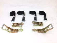 Load image into Gallery viewer, 2" x 8' Diamond Weave Lasso Wheel Lift Strap w/ Snap Hook Ratchets (4 pack)