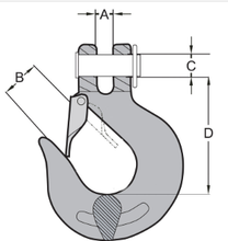 Load image into Gallery viewer, 3/8" Grade Clevis Slip Hook with Safety Latch