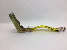 Load image into Gallery viewer, 2" x 11' Yellow Ratchet 3 Point Wheel Strap with Low Pro Sleeve (Wire Hook)