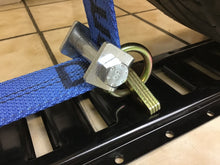 Load image into Gallery viewer, 2" x 11' DIAMOND WEAVE 3 POINT Wheel Strap With 2' Low Profile Grip Sleeve and Ratchet (E-TRACK FITTING)