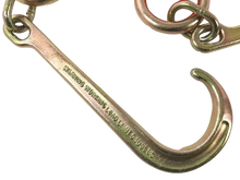 Load image into Gallery viewer, 4" x 24" V Strap Bridle Diamond Weave With 15" Forged J Hooks