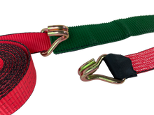 Load image into Gallery viewer, 14FT Red Tecnic Wheel Strap with Low Pro Sleeve (Wire Hook)