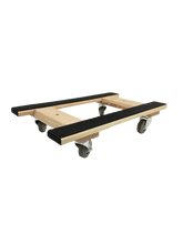 Load image into Gallery viewer, 18&quot; x 36&quot; Oak H-Frame Dolly | 1000 lbs Capacity | 4&quot; Non-Marking Wheels
