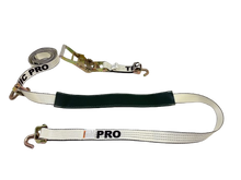 Load image into Gallery viewer, 2&quot; x 14&#39; Tecnic Ratchet 3 Point Wheel Strap with Low Pro Sleeve (Swivel Short J)
