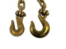 Load image into Gallery viewer, 3/8&quot; x 10&#39; G70 Chain with Grab and Slip Hooks w/ No Latch
