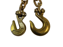 Load image into Gallery viewer, 1/2&quot; x 10&#39; G70 Chain Grab Hook and Safety Hook w/ No Latch

