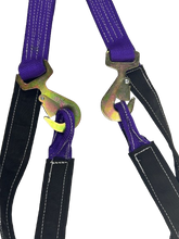 Load image into Gallery viewer, 2" x 105" V Strap Bridle Diamond Weave with Flat Snap Hooks and Loops
