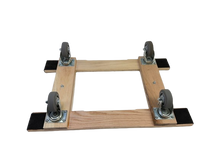 Load image into Gallery viewer, 18&quot; x 36&quot; Oak H-Frame Dolly | 1000 lbs Capacity | 4&quot; Non-Marking Wheels
