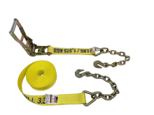 Load image into Gallery viewer, 2&quot; x 30&#39; Ratchet Strap w/ Chain End &amp; Grab Hook
