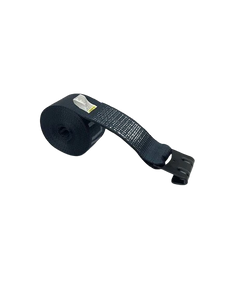 4" x 30' Black Winch Strap with Flat Hook