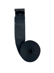 4" x 30' Black Winch Strap with Flat Hook