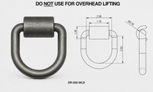 Load image into Gallery viewer, Forged 1/2" D-Ring - Weld On - 4000 lbs WLL
