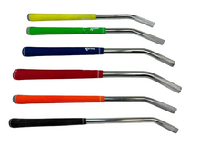 Load image into Gallery viewer, 24&quot; Chrome Tie-Down Bar for Car Haulers with Grip
