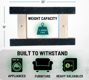 18" x 30" Oak H-Frame Dolly | 1000 lbs Capacity