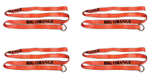 Load image into Gallery viewer, 4 Pack 10ft Big Orange Lasso Straps w Steel Ring
